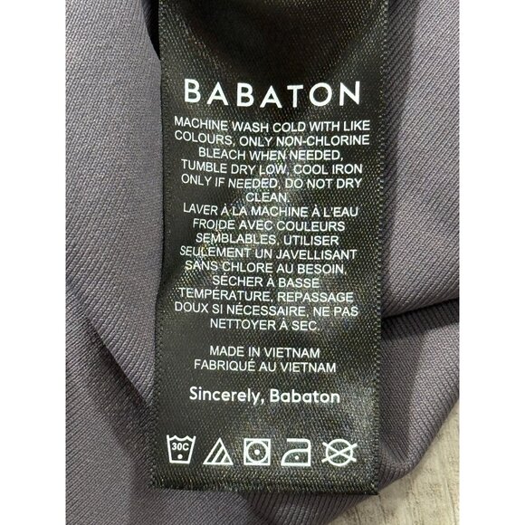 Babaton Contour Crew Dress Long Sleeve Gray Charcoal Stretch Womens Size M NEW - Picture 9 of 9